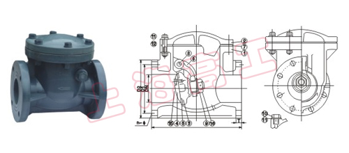 H44F-10S/F 旋啟式、球芯止回閥